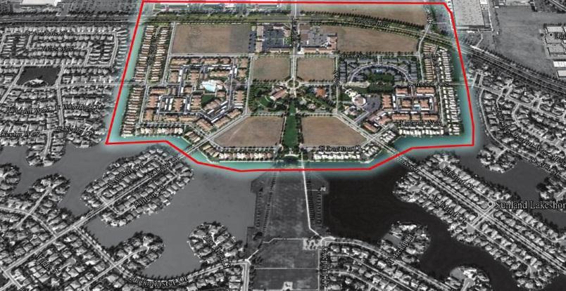 Later, developers and local government re-planning and developing the Laguna West (an area of 1045 acres, located in the 11 miles south of Sacramento ).