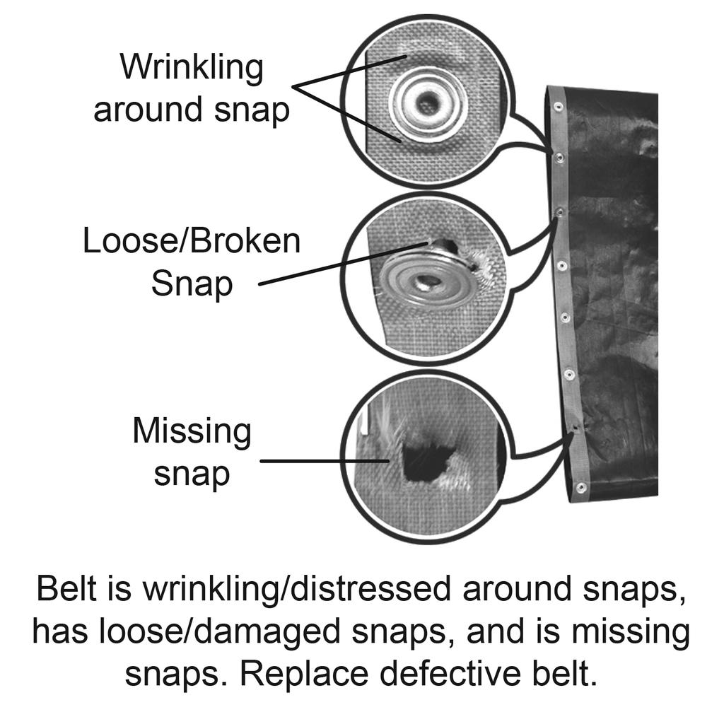 Example of Damaged Belt BELT IS MISSING
