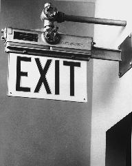 where illuminated exit signs are required to provide distinct, highly visible exit marking to indicate the direction of travel to exits Features: Two incandescent lamps (not included) wired in