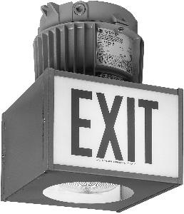 DMVF(B) - Exit Sign Fluorescent Luminaire Cl. I, Div. 2; Groups A, B, C, D Restricted Breathing Cl. I, Div. 2 & Zone 2 (Suffix S826) Certified for IEC Zone 2 (Suffix S826TB) Cl.