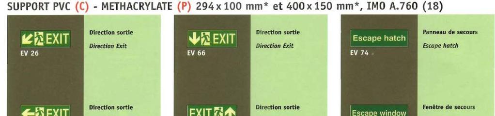 SIGNS FOR ESCAPE ROUTES exit exit Escape hatch