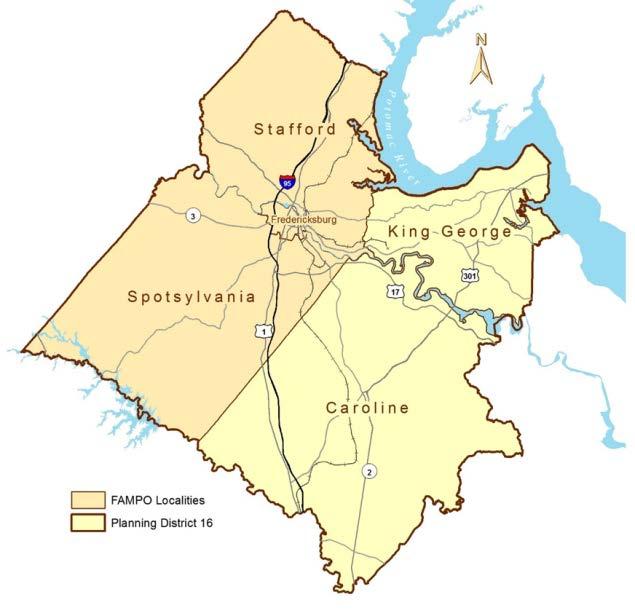 CHAPTER 2 THE GEORGE WASHINGTON REGION TODAY 2.1 THE REGION DEFINED The George Washington Region represents 1,429 square miles in four counties.
