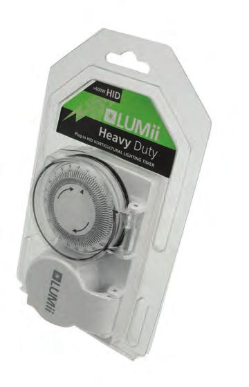 The LUMii 24 Hour Plug-In Timer is ideal for setting day and night on/off lighting periods, setting heater on periods and
