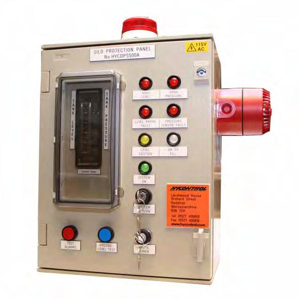 SILO PROTECTION PANEL HYCDPS500A te The above panel is a standard layout that has been designed for operators to view the important parameters when filling a silo.