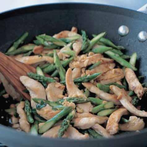 APRIL 2017 PAGE 7 Recipe LEMONGRASS CHICKEN & ASPARAGUS INGREDIENTS: 4 boneless, skinless chicken breast halves, about 1 1/2 lb. total, cut into thin strips 2 Tbs.