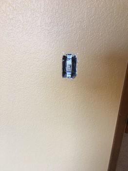Light fixture operates. 3. Electrical Switch cover plates missing, recommend correction as a safety precaution. 4.