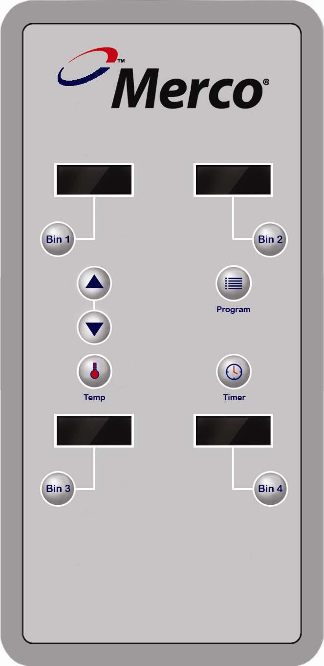 MHC-22-GEN CONTROL PANEL MODEL 86002 Bin Button #1 Bin Button #2 Up Arrow Button Program Button Down