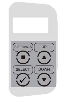 10 System Start-Up Key Pad Configuration SETTINGS SELECT This function is to enter the basic set up information required at the time of installation.