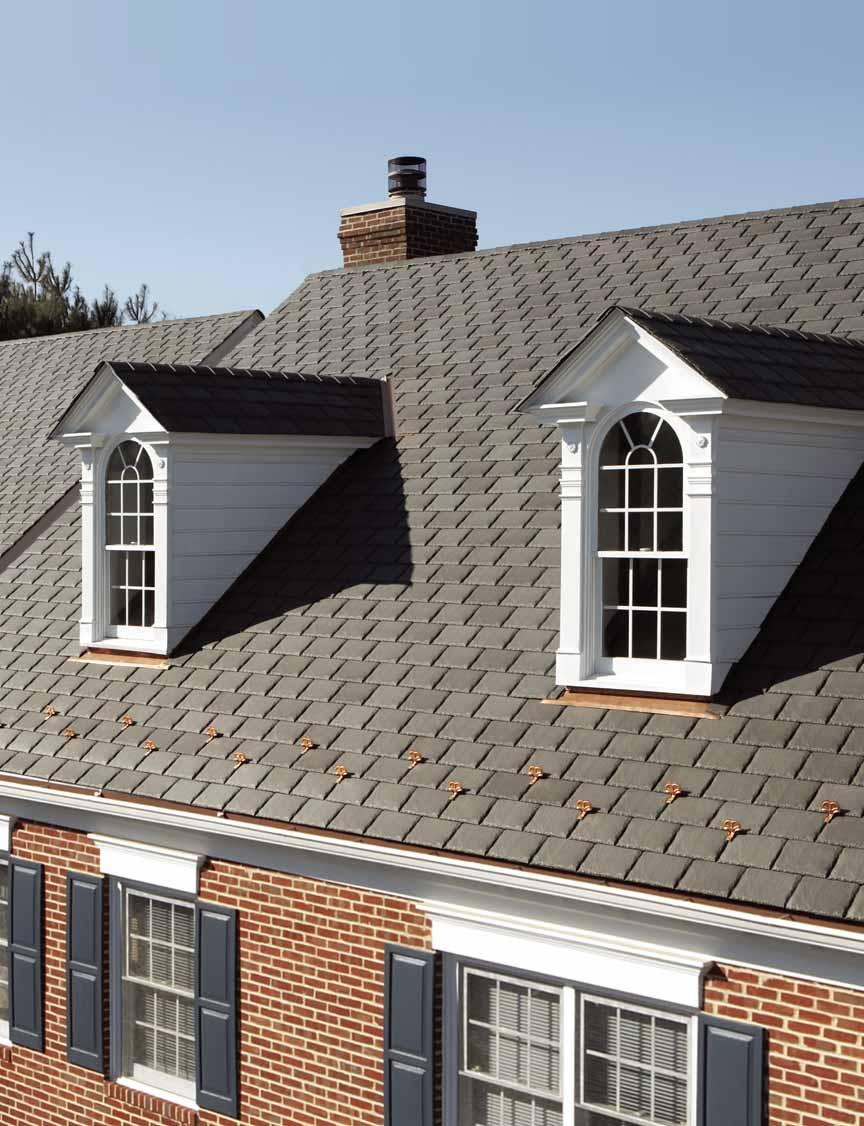 A Treasured Investment Slate Composite Symphony is a specially-engineered composite shingle that very closely resembles