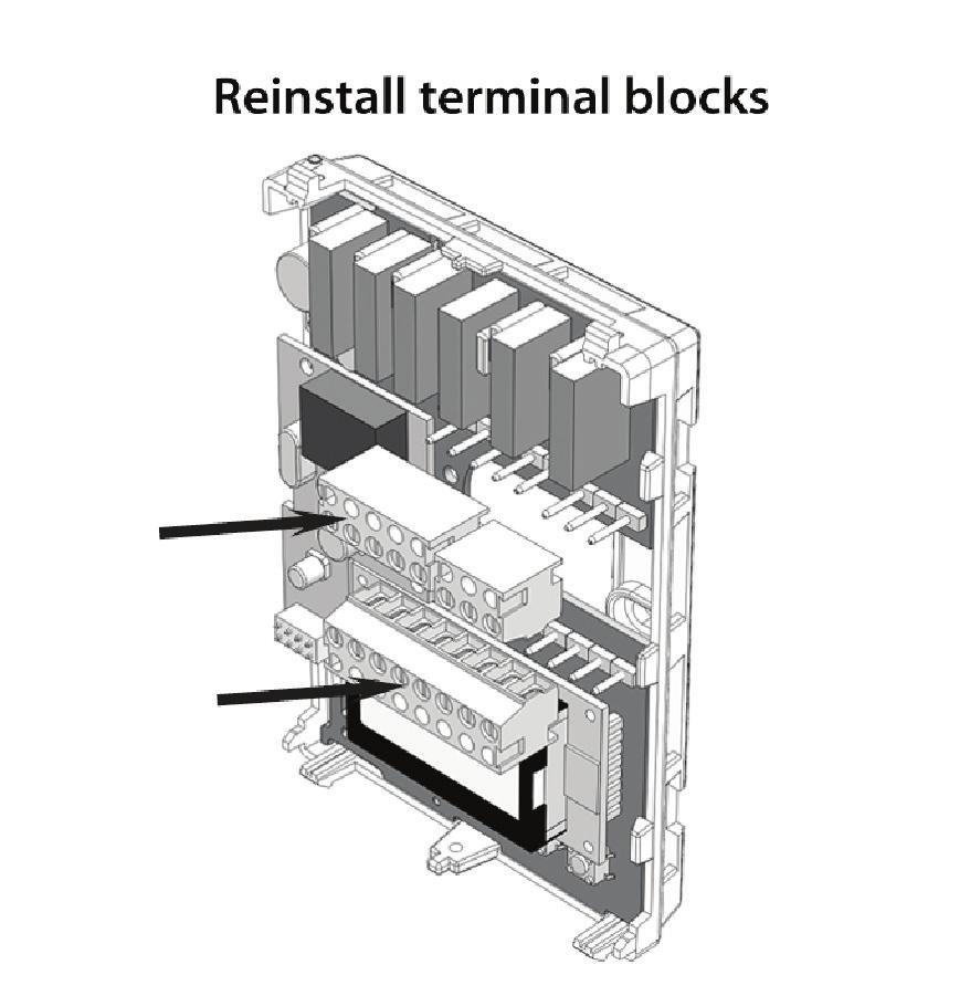 Align base and marklocation of two mounting holes on wall ensuring proper side of base is up. 6. Install anchors in wall. 7. Insert screws in mounting holes on each side of base (Figure 2). 8.