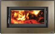 Optional adjustable offset adapter allows for installation into fireplaces with limited space.