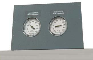 N. Pressure Gauges: Compressor Discharge (Head) Pressure: Compressor discharge and refrigerant condensing pressure.
