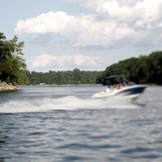 PASS IT ON The boys love our boating excursions on Lake Herrington, just minutes from