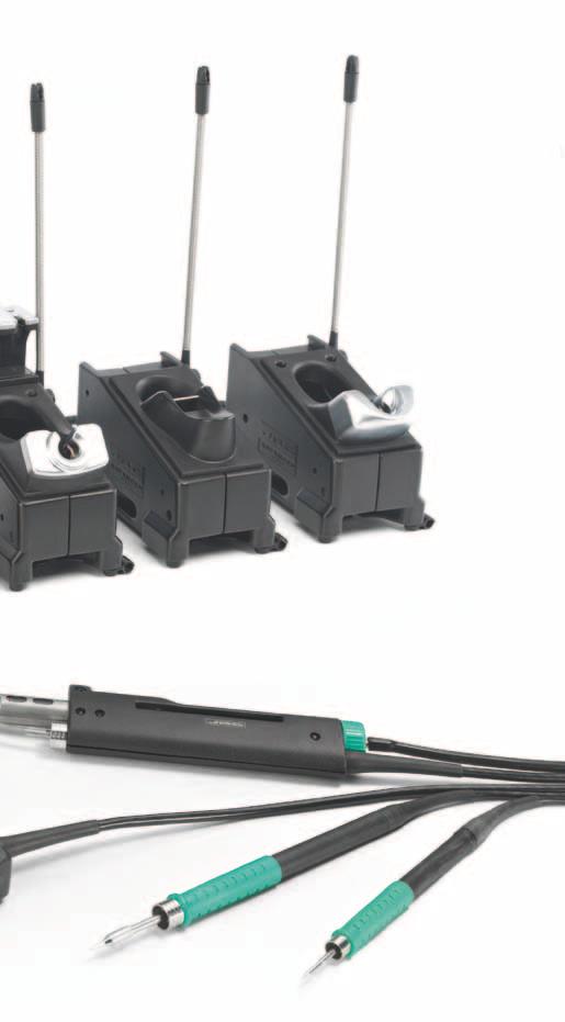 MODULAR line Stations The JBC Modular Line features 4 control units, 6 stands, 8 tools, and more than 300 cartridges and tips adaptable for the tools.