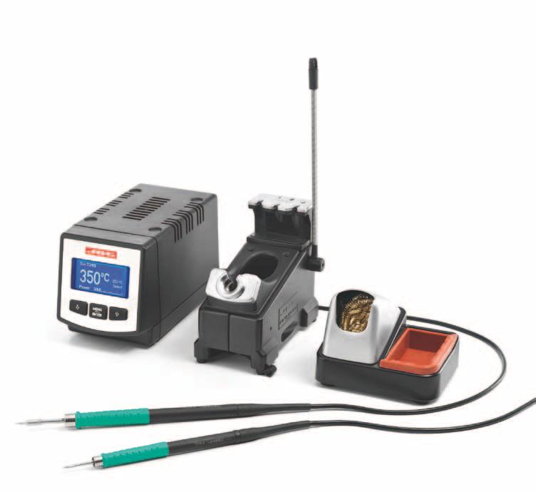 DIT & DIR Soldering stations 230V DIT-2B For general electronic applications Included Control unit DI-2B Stand AD-SB Soldering iron T245-A Cartridge C245-903 CL9885 Tip Cleaning Stand Basic