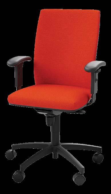 The Strategy s Synchro mechanism allows the backrest to tilt and move relative to the seat, to stimulate blood circulation in the lumbar region,