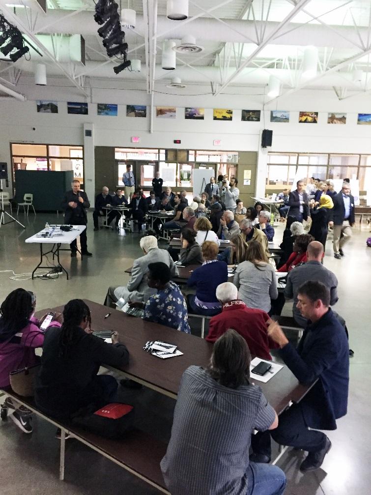 also in attendance to answer questions about their respective transit infrastructure projects, including the public realm improvements that come with them. Approximately 100 people attended the event.