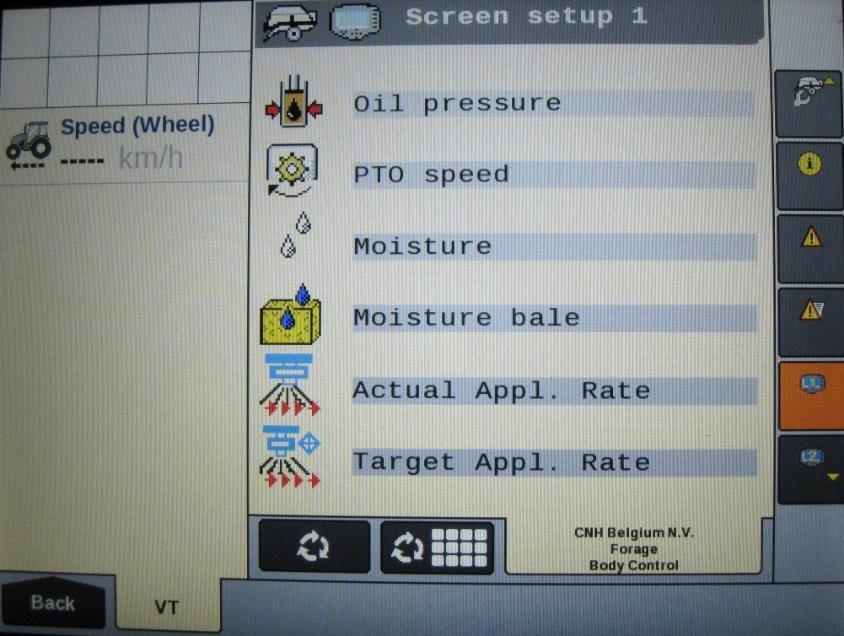 14 Select the icon for SCREEN SETUP 1 (14) so the Screen Setup 1 screen appears.