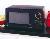 cavity 650 watts* Electronic touch controls Electronic digital display with clock Turntable On only Time Defrost Optional undercabinet mounting kit