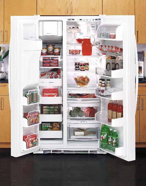 Profile Arctica Side-By-Side Refrigerators Specialized settings let you customize cooling for a