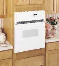 Lower Oven Standard-clean oven Rotary controls 24" Built-In Single Oven JRP15WW White on white Self-clean oven with Delay Clean option Control lock capability