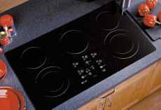 Built-In Cooktops: 36" and 30" Electric CleanDesign These models include Smooth frameless ceramic-glass CleanDesign cooktop Flush-mount installation capability