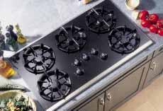 Built-In Cooktops: 36" Gas These models include Sealed burners Electronic pilotless ignition Note: bold = feature upgrade from previous model Profile 36" Deep