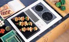 One-piece grill grate and porcelainenameled reflector pan can be removed for cleaning in sink or dishwasher.
