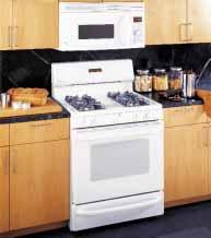 capacity self-clean oven Electronic clock and automatic oven timer Sealed burners Precise Simmer burner Two High Output burners Three oven racks Six embossed rack positions In-oven