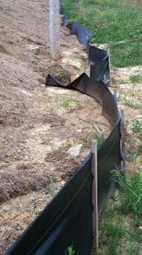 Steel fence posts may also be used. Areas prone to high winds may require closer spacing of fence posts.