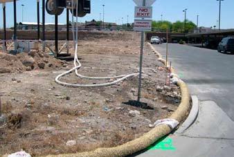 Locate silt fencing at the base or toe of slopes and/or at the perimeter of construction sites.