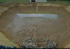 Inspection and maintenance Inspect inlets, berms, spillways, and outlet areas for erosion after each rain event of ½ inch or more. Remove sediment before it fills half the trap or basin volume.