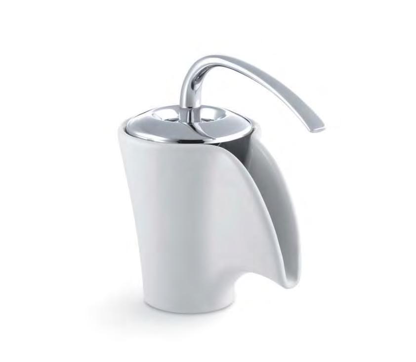 82 Bathroom Vas Faucet Colors & Patterns (0) (96) (VB) (VC) (VT) Vas Single-Handle Sink Faucet K-11010-0 Part of our Artist Editions collection, the Vas pitcher-like ceramic faucet maintains fluid