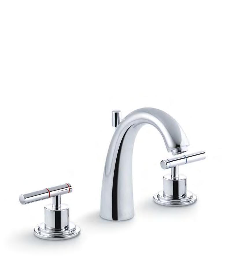 96 Bathroom Taboret Taboret Widespread Sink Faucet and Lever Handles K-8215-K-CP/K-16070-4-CP Taboret faucets deliver a simple, distinctive style that s modern yet