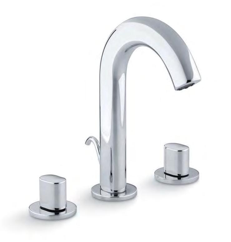 112 Bathroom Oblo Oblo Widespread Sink Faucet K-10086-9-CP Pronounced and prominent, the Oblo faucet collection reflects European styling with global appeal.
