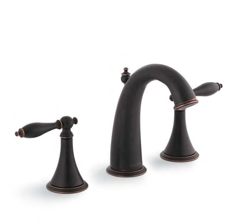 68 Bathroom Finial Traditional Finial Traditional Widespread Sink Faucet with Lever Handles K-310-4M-2BZ With everything from shower doors to accessories, Finial Traditional offers a complete design