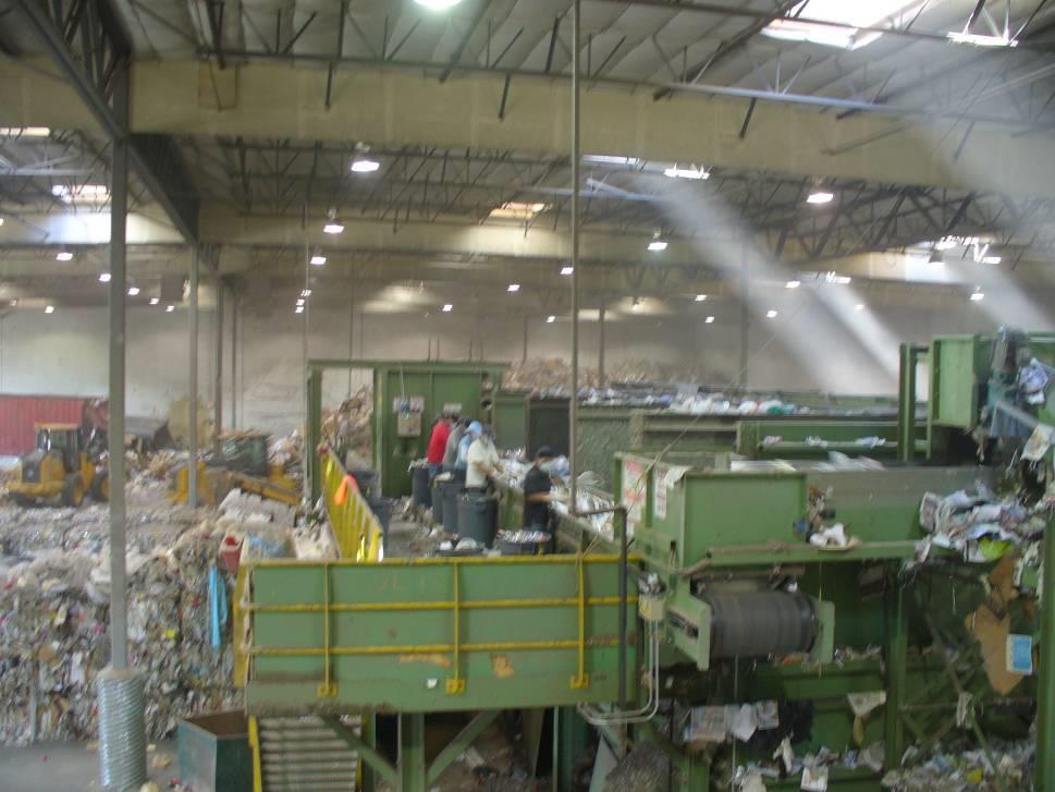 Processing at the MRF (Materials Recovery Facility) After commingled material is baled, it is transported to a MRF, or materials recovery facility, to