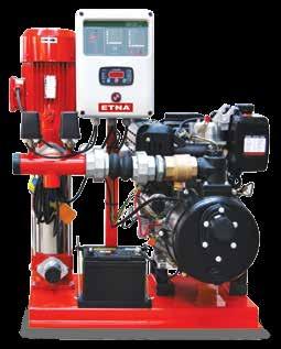 Diesel / Engine Pump Fire-Fighting Boosters YKO + D10 Series Residential water booster system for fire with alternative power supply (diesel) in case of power cut.