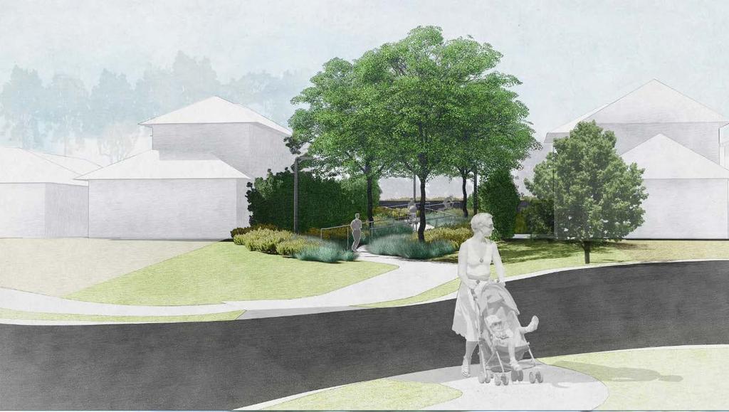 Figure 4-2 Artist impression of the proposal showing the shared path and
