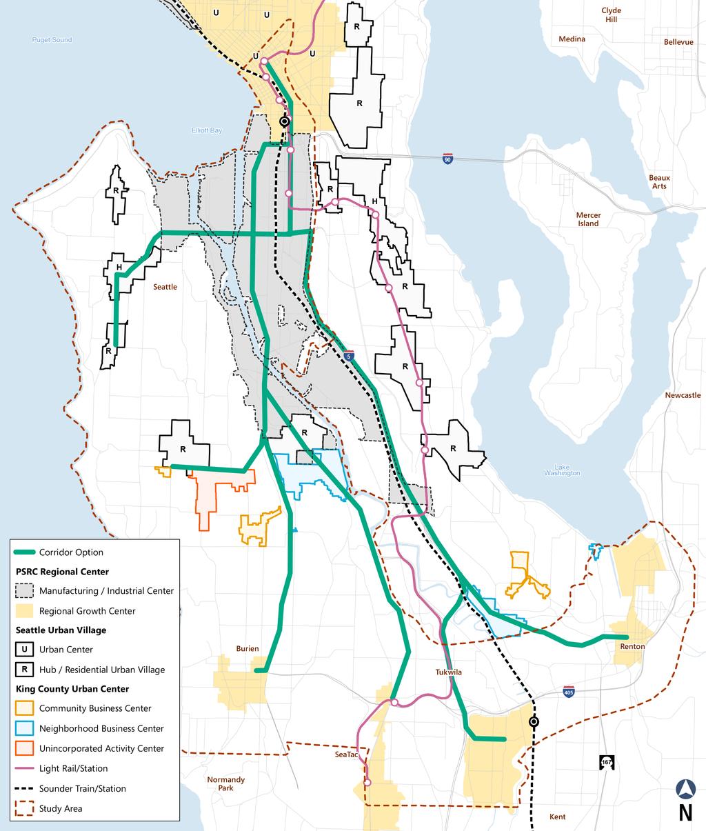 South King County High Capacity Transit Corridor Report Figure 7-1.