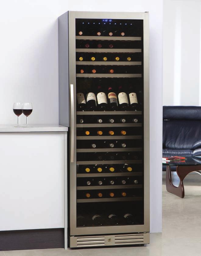 freestanding consistency cabinets is key WF1544 Freestanding single zone wine cabinet H 1765mm Key Features No frost compressor cooling technology maintains a consistent temperature Single