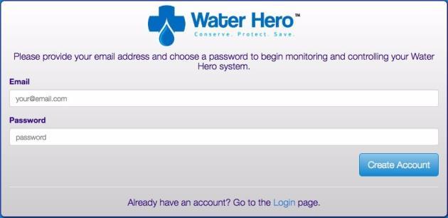 If you already have a Water Hero Account, enter your credentials, then click Login. 3.