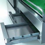 conveyor belt. + Easy to care for Individually removable wash arms and easily accessible filters save time and labour costs when the machine is cleaned.