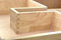Dovetail Joinery Dovetail drawer joinery provides added sturdiness and durability.