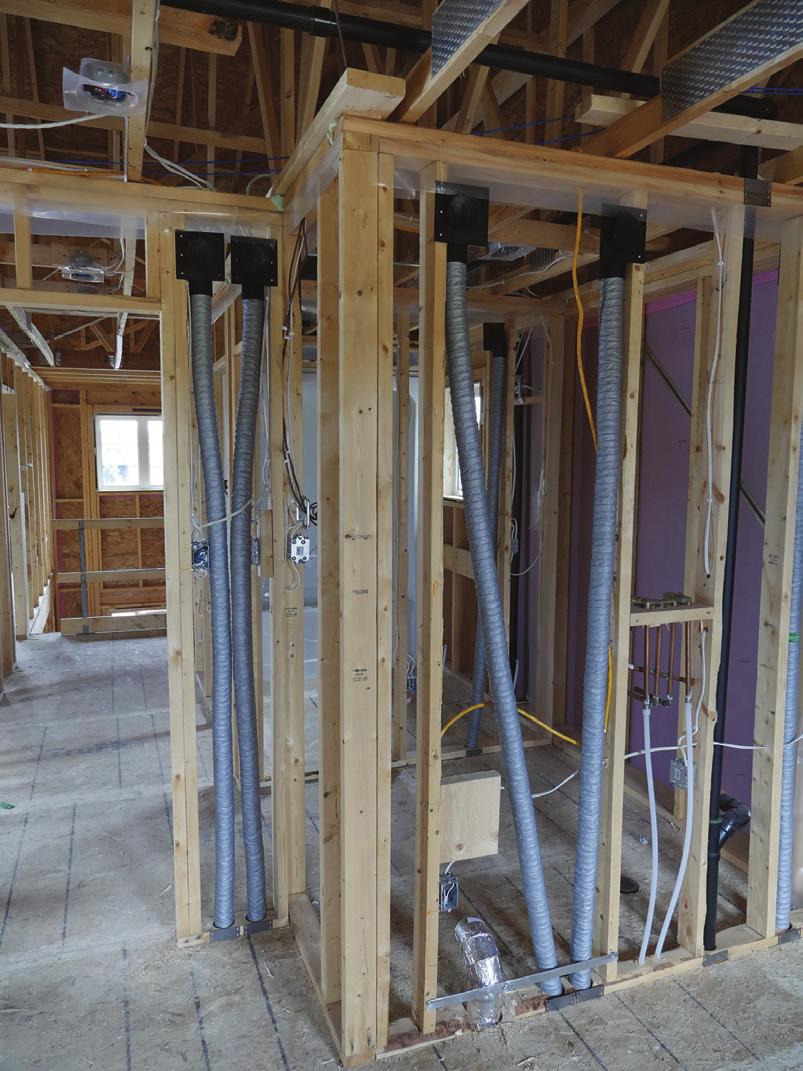 HVAC in a box The right airfl ow is as important as the BTUs either in a new effi cient home or for effective renovation. The Smart Duct System can provide a system leakage of 5% or less.