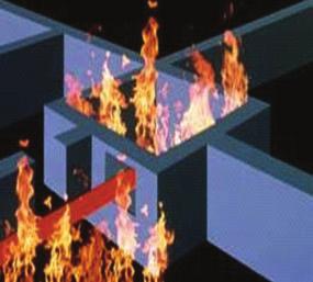 The cable tray, exposed to fire, can transfer heat by thermal conductivity
