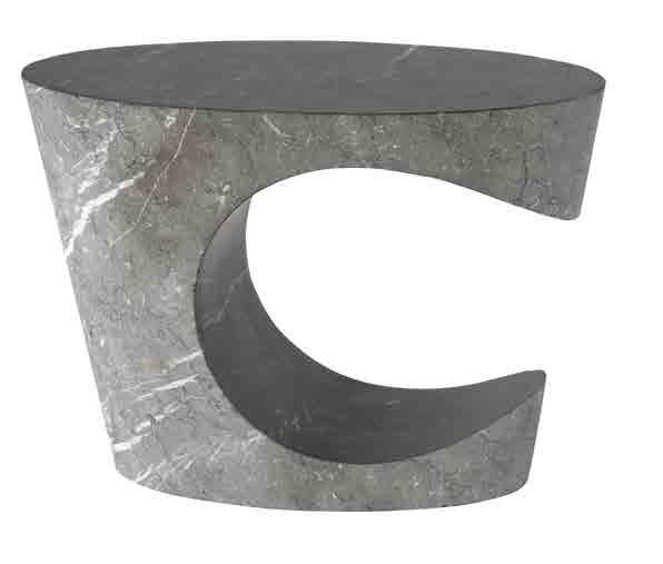 100501 C Table in Nero Marquina Marble WIDTH 25 (64cm) DEPTH 12 (30cm) HEIGHT 18 (46cm) The marble used is a natural product that is