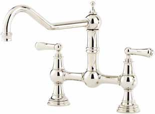 Custom design Bespoke levers For a small additional cost, Perrin & Rowe s lever handled classical and country taps can be tailored to the room by changing the colour of the lever inserts.