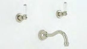 A tap with a low spout and porcelain will complement a large square or rectangular basin; a curvy