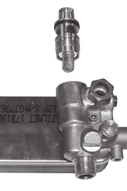 Refer to frame 52. 2. Swing the control box down into the servicing position. Refer to Frame 46. 3. Drain the boiler. Refer to Frame 72. 4. Remove the DHW flow switch. Refer to Frame 74. 5. Unscrew the DHW filter housing from the main brass body.